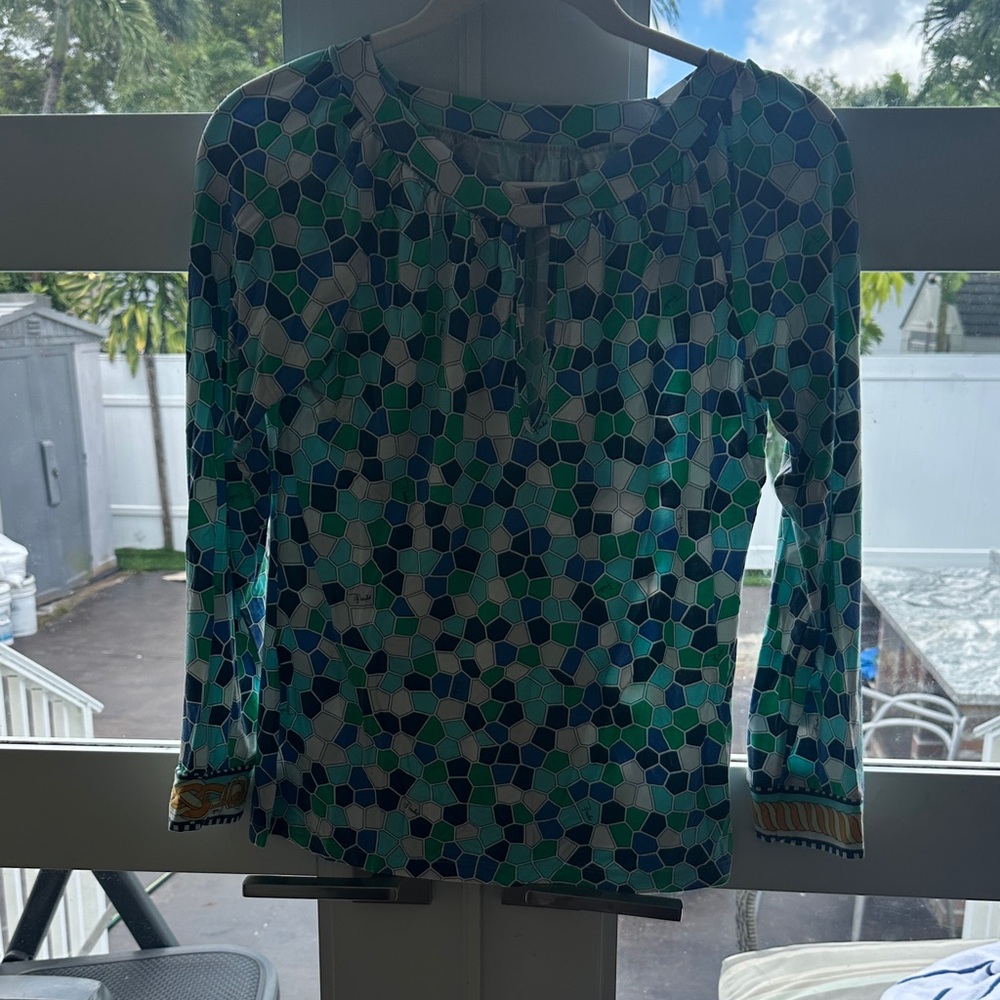 Emilio Pucci Multicolor Mosaic Blouse